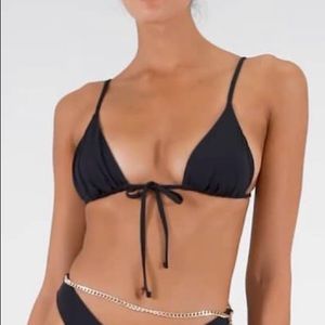 WeWoreWhat black triangle bikini top